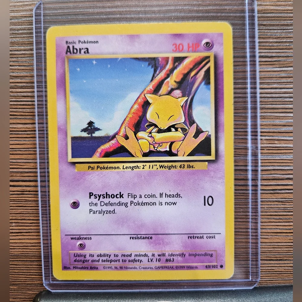 Abra 43/102 Base Set Pokémon Card